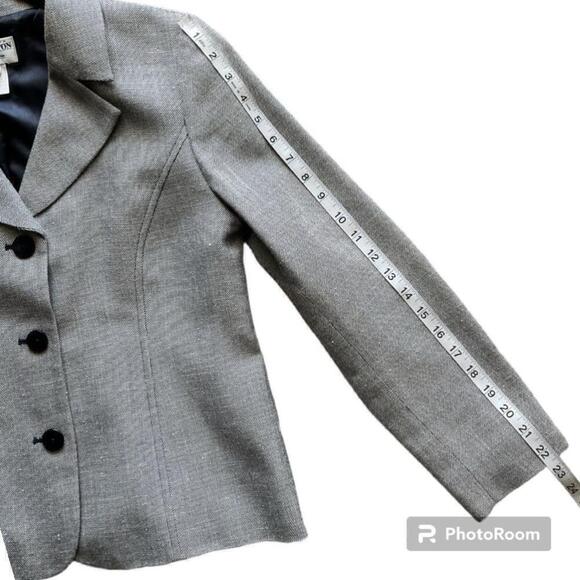 Pendleton Wool Silk Blend Grey Blazer Suit Jacket | 8 - Picture 5 of 8